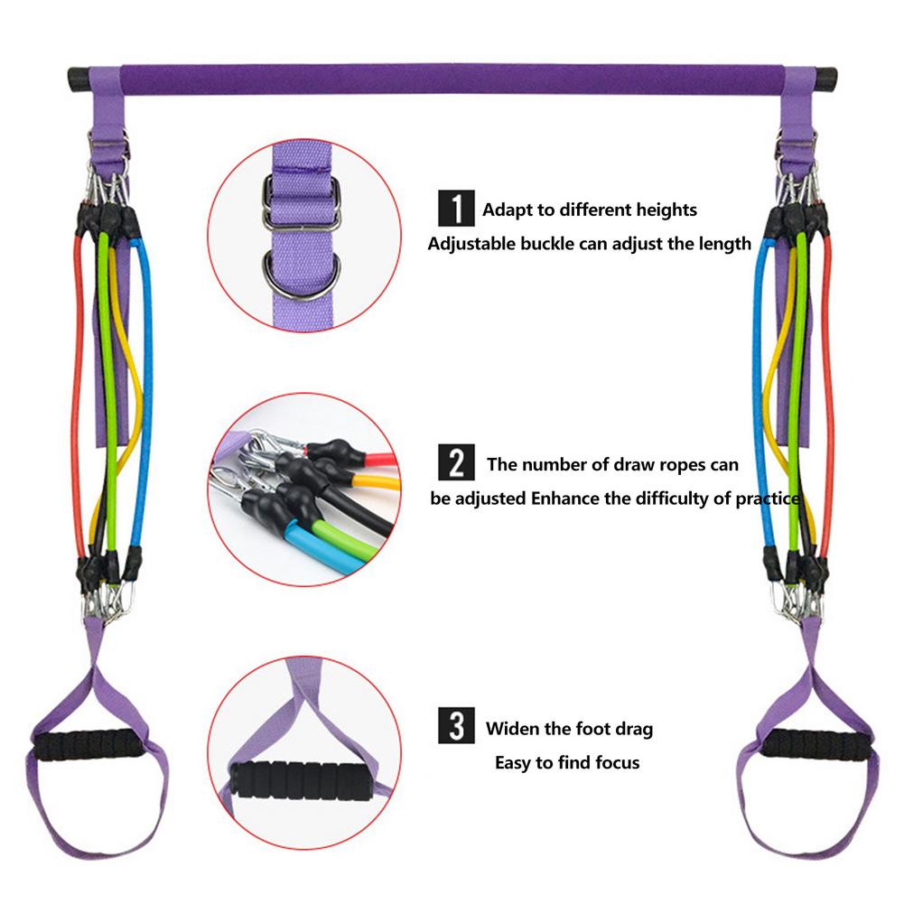 "Intermediate" 100lbs / 45kg Resistance Bands Set + Fitness Bar