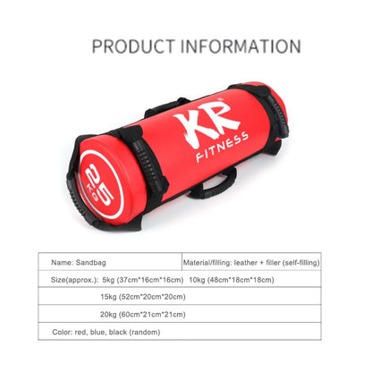 5/10/15kg Filled Weight Sand Power Bag Strength Training Fitness Exercise Cross-fit Sand bag Body Building Gym Sandbag