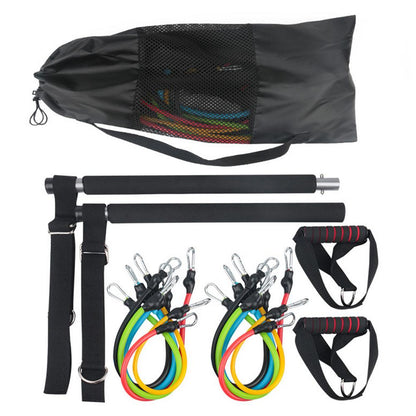 "Intermediate" 100lbs / 45kg Resistance Bands Set + Fitness Bar