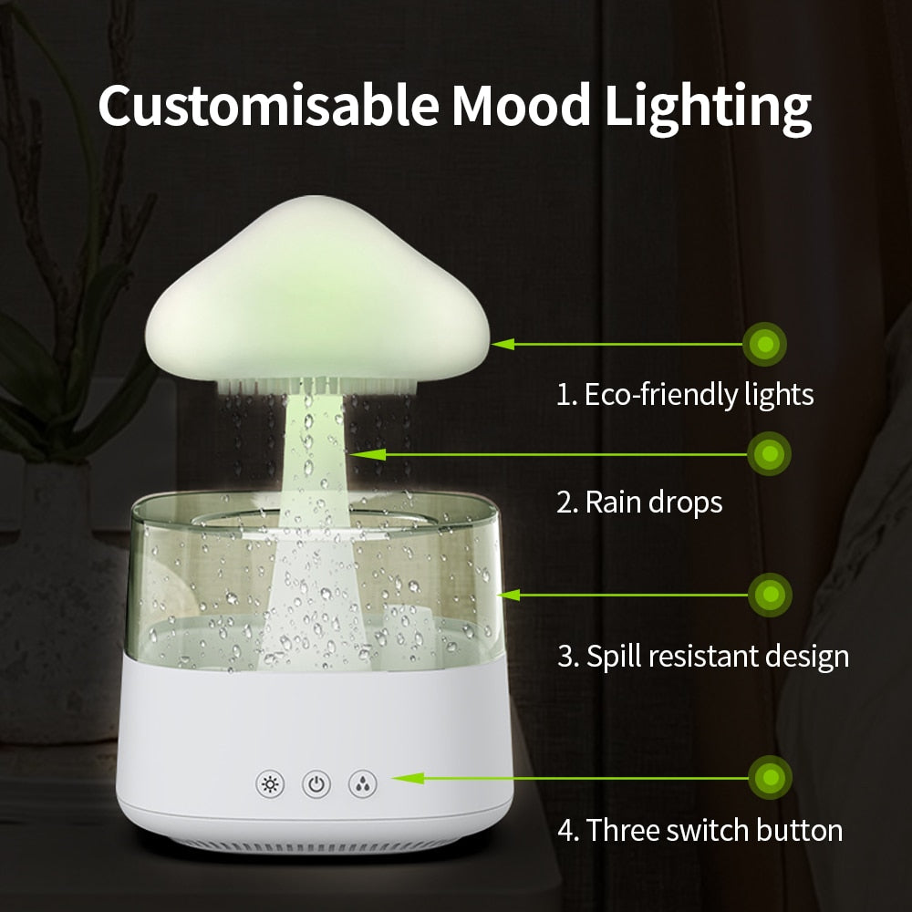 "Rainy Mushroom" Humidifier+Rain Sound