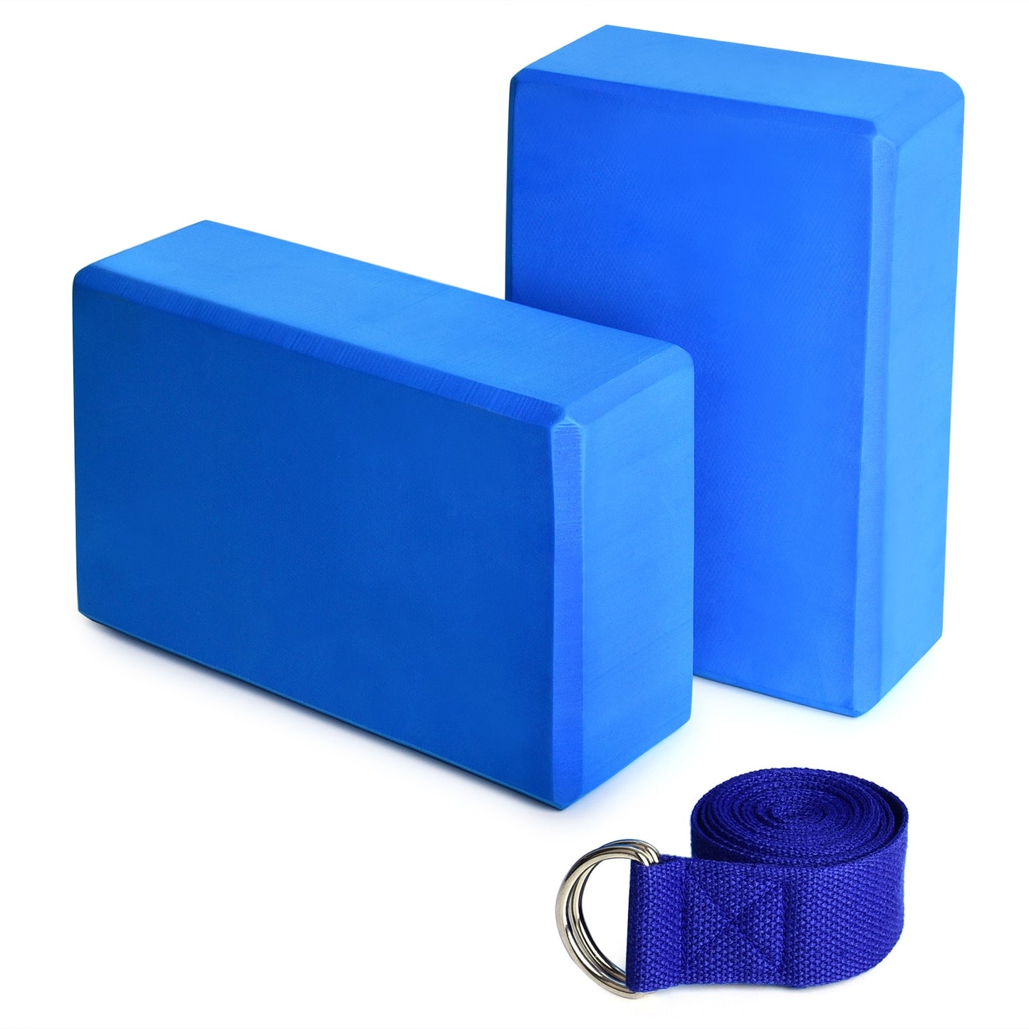 Non-Toxic EVA 2pcs Yoga Blocks + Cotton Strap