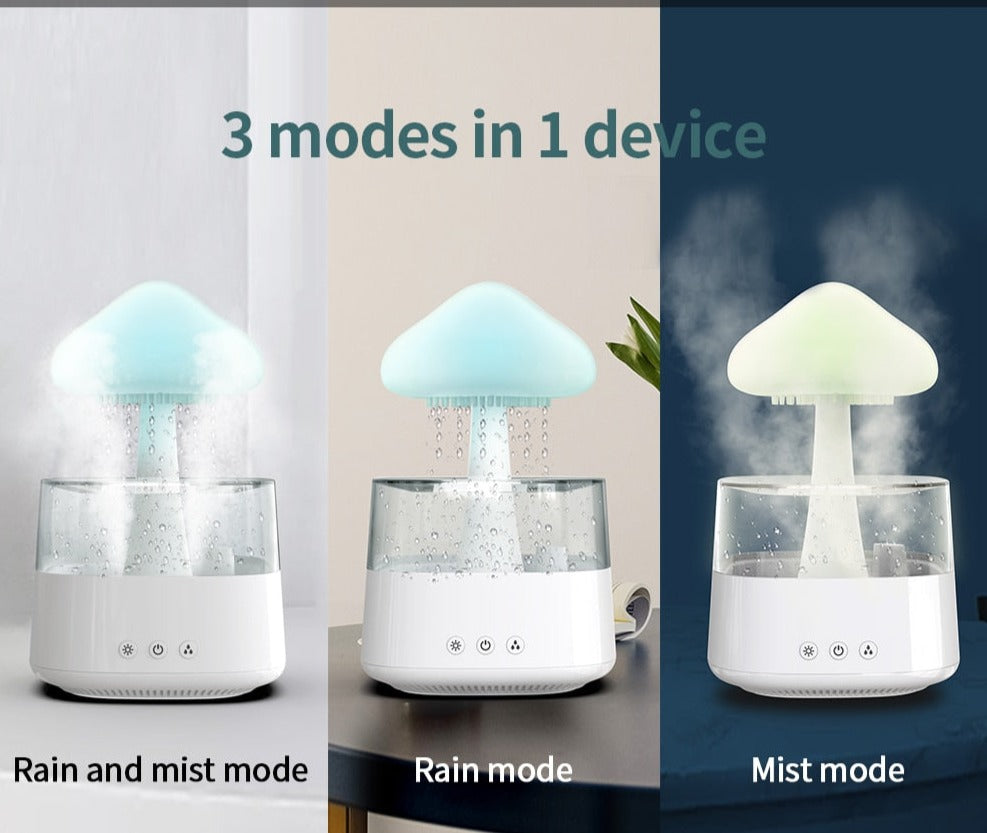 "Rainy Mushroom" Humidifier+Rain Sound