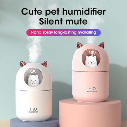 Cartoon Kitty Ultrasonic Air Humidifier USB Aroma Essential Oil Diffuser with LED Light For Home Room Perfume Diffuser