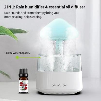 "Rainy Mushroom" Humidifier+Rain Sound