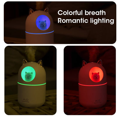 Cartoon Kitty Ultrasonic Air Humidifier USB Aroma Essential Oil Diffuser with LED Light For Home Room Perfume Diffuser