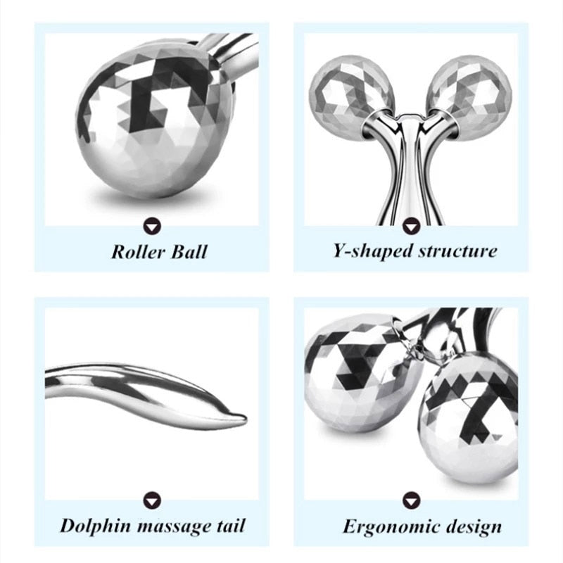 3D Roller Stainless Steel Manual Massager