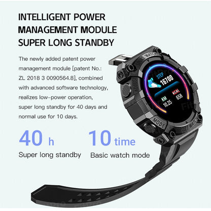 Smart Watch Sports Bluetooth Reminder Color Screen Fd68s Health Monitoring Wear Watch Black