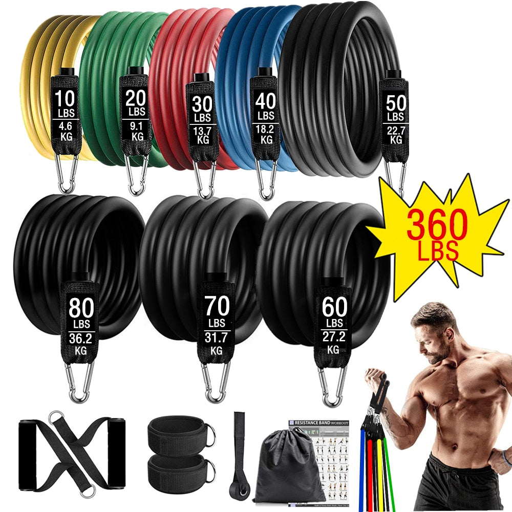 "Master" 360lbs/163kg Resistance Bands Set