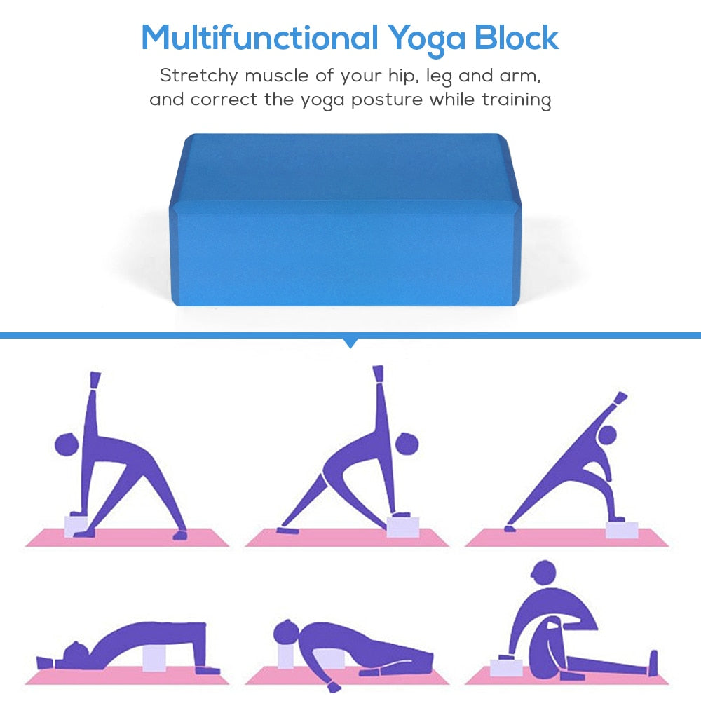 Non-Toxic EVA 2pcs Yoga Blocks + Cotton Strap