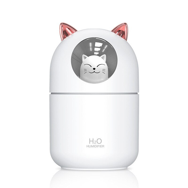 Cartoon Kitty Ultrasonic Air Humidifier USB Aroma Essential Oil Diffuser with LED Light For Home Room Perfume Diffuser