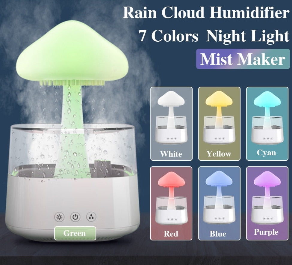 "Rainy Mushroom" Humidifier+Rain Sound