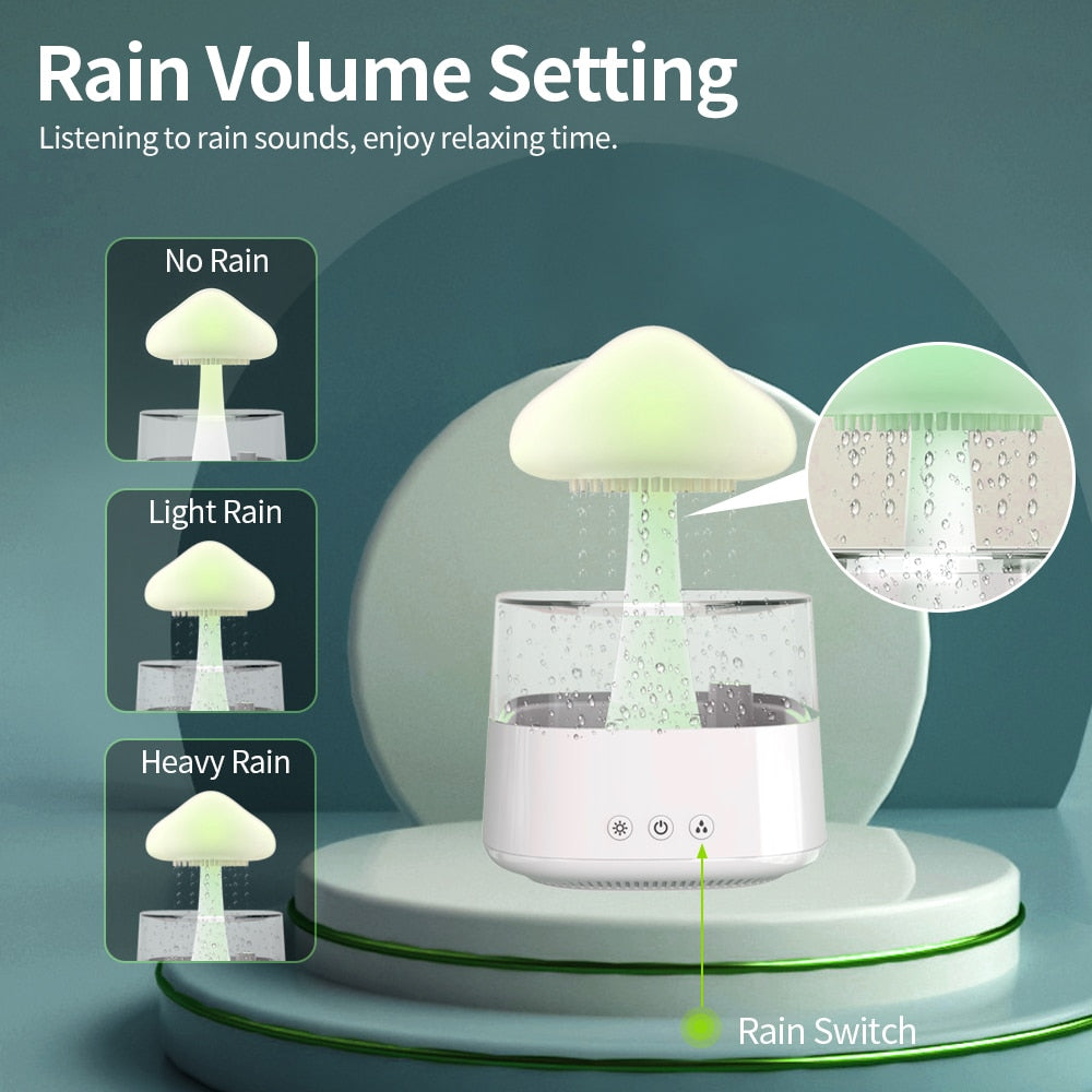 "Rainy Mushroom" Humidifier+Rain Sound