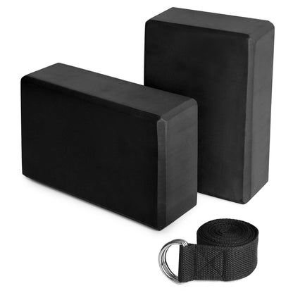 Non-Toxic EVA 2pcs Yoga Blocks + Cotton Strap